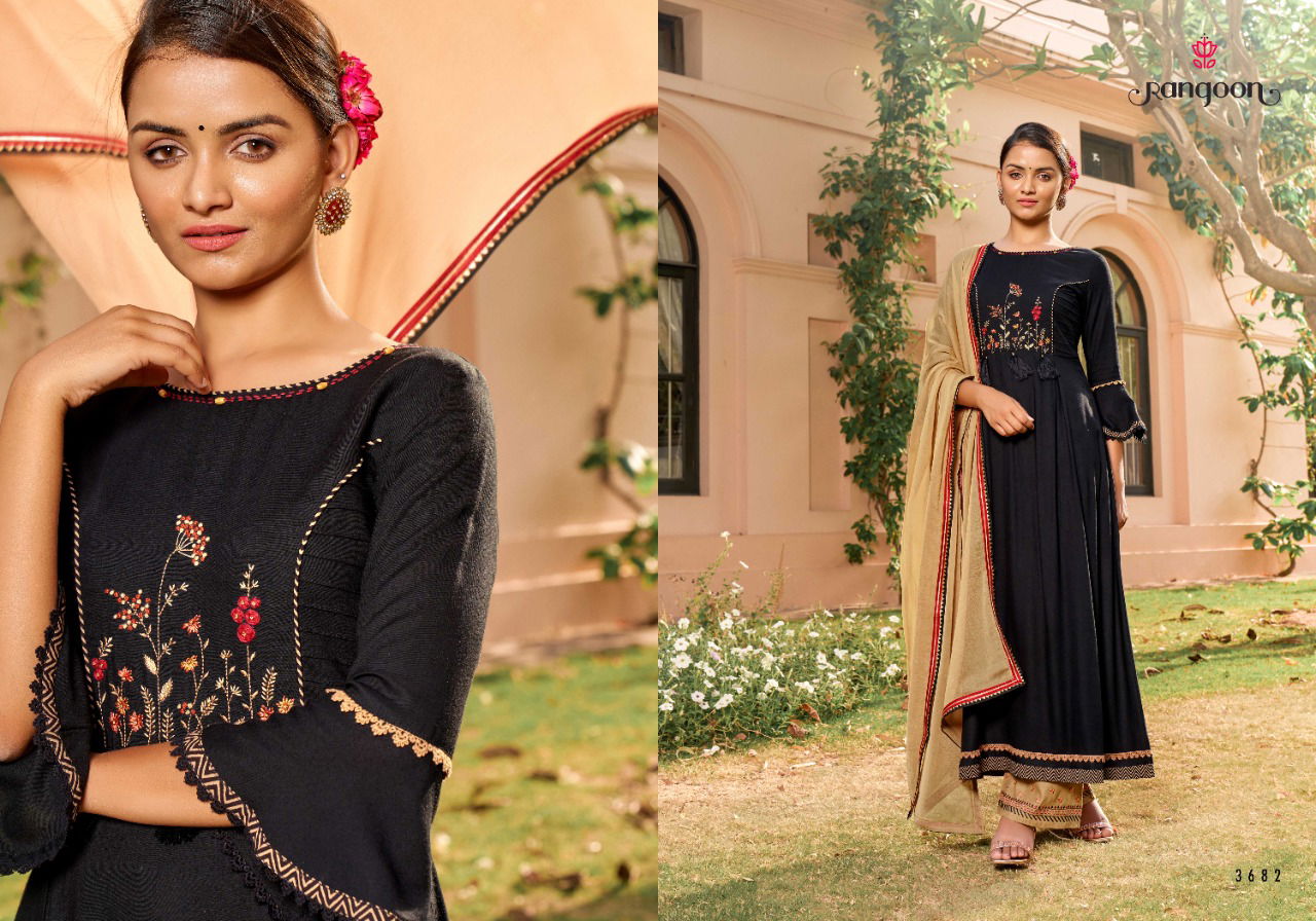 Rangoon Dastak Fancy fancy Designer Wedding Wear Long Anarkali Suit Collection